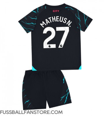 Manchester City Matheus Nunes #27 Replik 3rd trikot Kinder 2023-24 Kurzarm (+ Kurze Hosen)